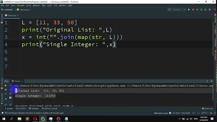 How to Convert a list of multiple integers into a single integer in Python