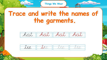 Pre-Primer EVS Lesson | Every Page Explained for Kids | evs for kids |  Trace and write the garments