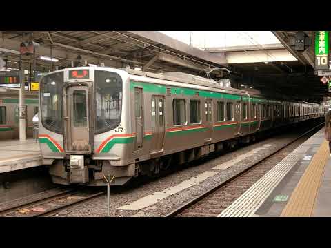 E721系0番台+E721系1000番台愛子ゆき仙台駅発車