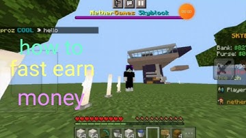 MINECRAFT NETHERGAMES SKYBLOCK HOW TO FAST EARN MONEY 💰🤑💸