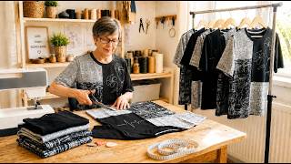 2 Stylish T-Shirts from 3 Old Items! 🤔 How to Sew Knit Fabric Without Curling.