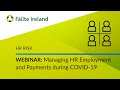 Managing HR Employment and Payments during COVID-19