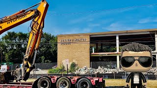 Demolition of (Dangerously Deserted) NORTON ELEMENTARY SCHOOL in Gary, Indiana - September 17, 2024