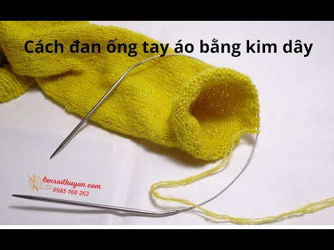 Video Cách Đan Ống Tay Áo bằng kim đan dây - youtube
