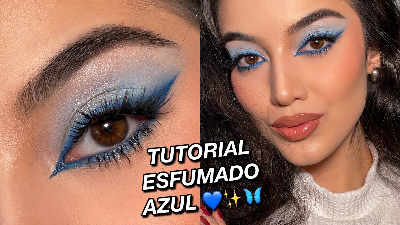 TUTORIA DE ESFUMADO AZUL PASSO A PASSO 💙