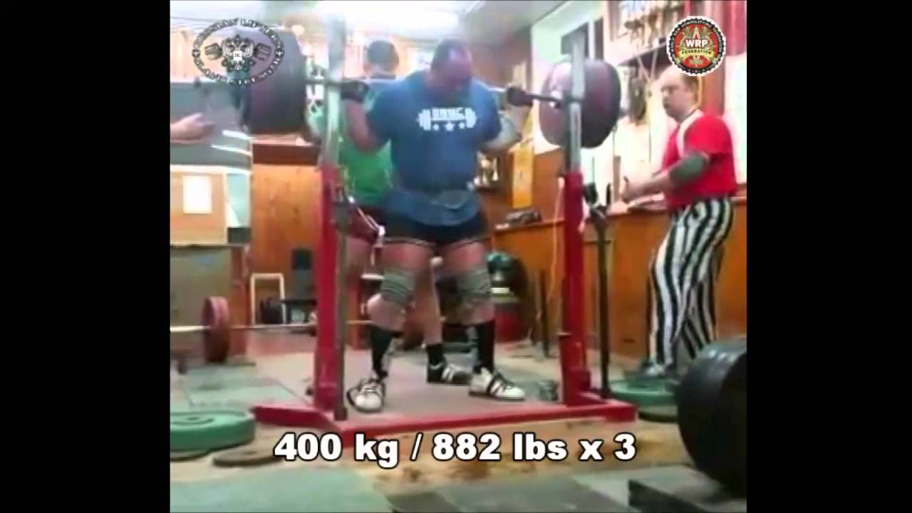 World Raw Powerlifing Andrey Malanichev Squat 400 kg