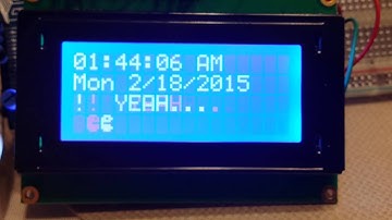 Arduino RTC with 1 line scrolling  on 16x4 LCD