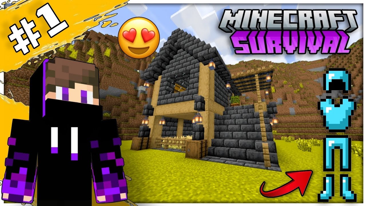 Minecraft PE Survival Series Ep 1 in 1.21 🔥 | Made OP Survival Base ...
