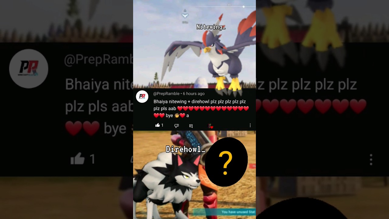 Nitewing and Direhowl Pokemon Breeding in Palworld 