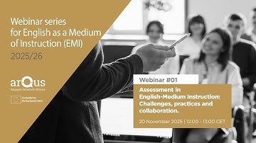 #1 EMI webinar – Assessment in English Medium Instruction Challenges, practices and collaboration