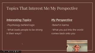 Intro video presentation - CRITICAL THINKING