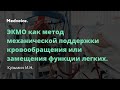 ЭКМО как метод механической поддержки кровообращения или замещения функции легких. Кузьмич И.Н.