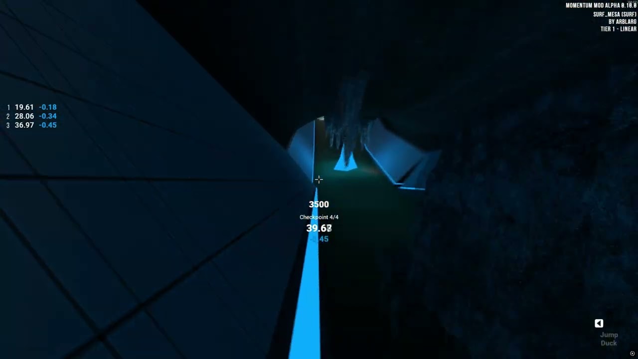 Extremely rusty man surfs mesa on Momentum Mod playtest