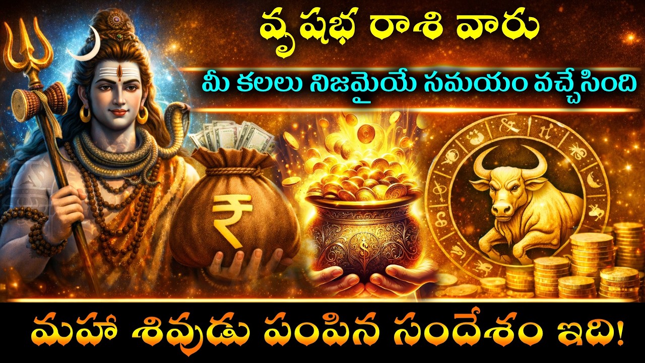 వృషభ రాశి వారు 🔥మీ కలలు నిజమైయే సమయం వచ్చేసింది 🙏మహా శివుడు పంపిన సందేశం ఇది |Vrushabha rashi