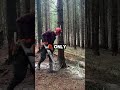 The most dangerous way to cut a tree ⚠️🪵#shorts #diy #youtubeshorts