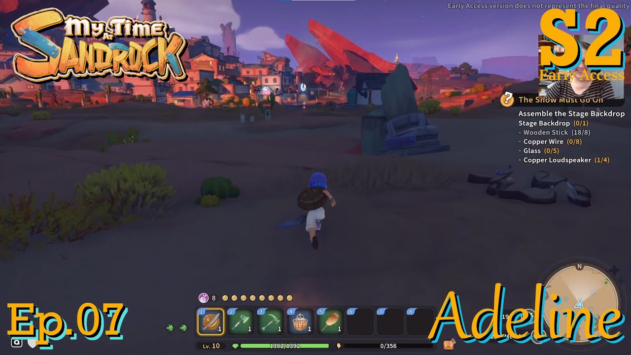 Upgrading the Pickhammer & Axe, Exploring & Commissions – My Time at Sandrock – S2-Adeline – Ep07