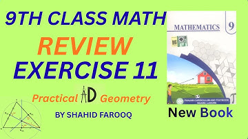 9th Class Math | Chapter 11 Review Exercise MCQs | Practical Geometry | New Book | Smart Syllabus