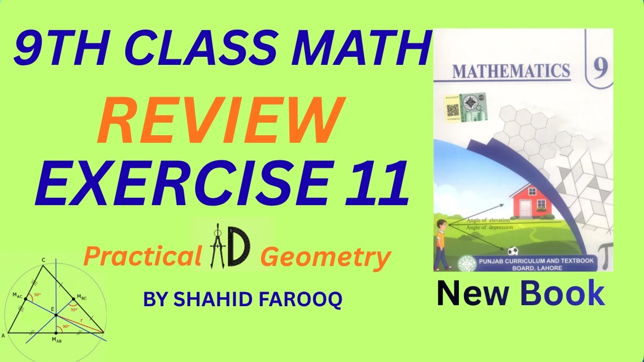 9th Class Math | Chapter 11 Review Exercise MCQs | Practical Geometry ...