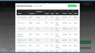 PFF ELITE: DFS Optimizer 2017