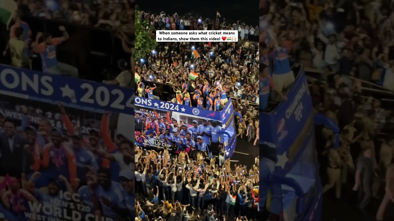 INDIAN CRICKET TEAM PARADE MUMBAI ♥️🇮🇳🏆