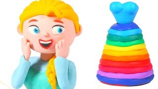 PRINCESS NEW DRESS ❤ Superhero Babies Play Doh Cartoons For Kids