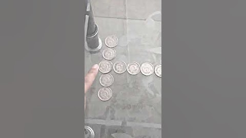 Move only 2 coins to form 2 lines of 6 coins each