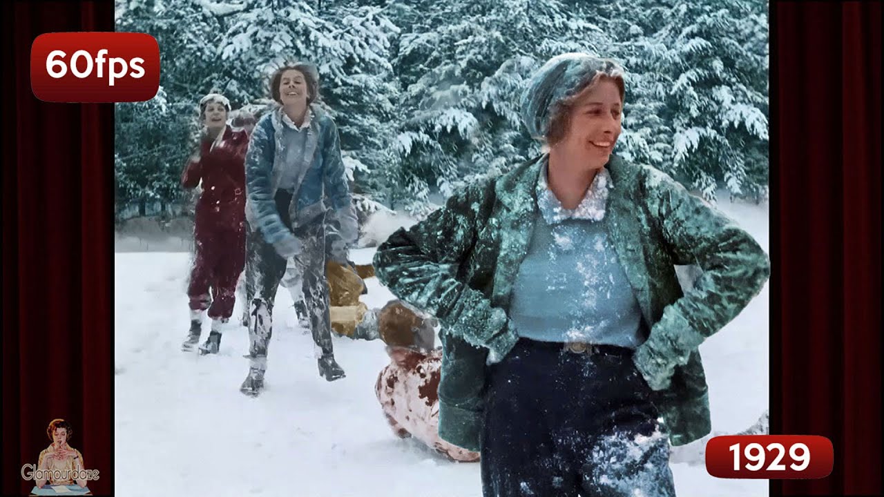 A Day in the Snow c. 1928: Footage Restored to Life