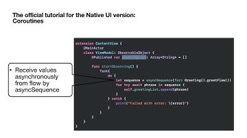 Coroutines(Kotlin Multiplatform Learning Native UI Tutorial)