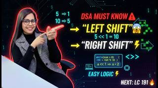 DSA Left Shift & Right Shift Explained 😱 | Bitwise Made Easy (DSA) #bitwise #dsa #coding #leetcode