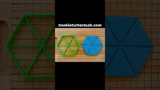 Hexagon Cookie Cutter With Internal Triangles - Kite - Tessellation