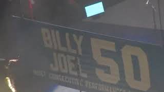 Billy Joel at The Garden - Mark Messier Helps Raise The Banner for the 50th Residency Show!