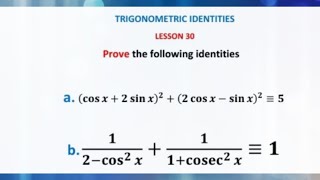Verifying trigonometric identities| Prove trig identities| Grade 12 math Ontario