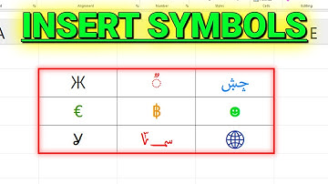 How to Insert Symbol in Excel