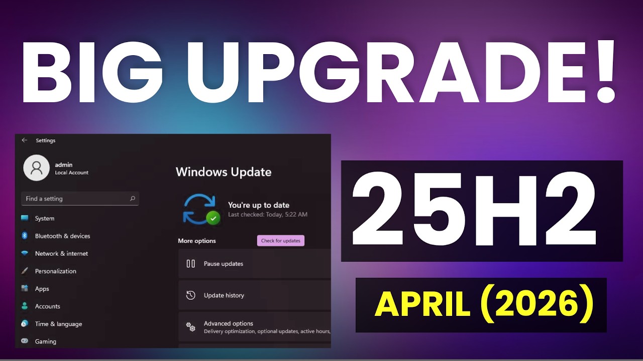 Windows 11 25H2 April 2026 Update (KB5083769) – These Features Change ...