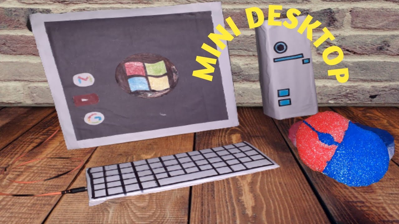 How to make a Computer/Desktop/Mini computer/Kids DIY/Using Cardboard ...