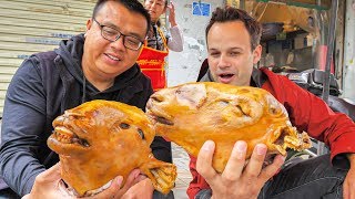 EXTREME Street Food in China - WHOLE Lamb Head (HALAL) + MOST INSANE Chinese Street Food in China!