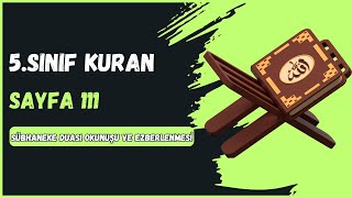 5.Sınıf Kuran Sayfa 111 Sübhaneke Duası Okunuşu Ve Ezberlenmesi 3 Tekrar