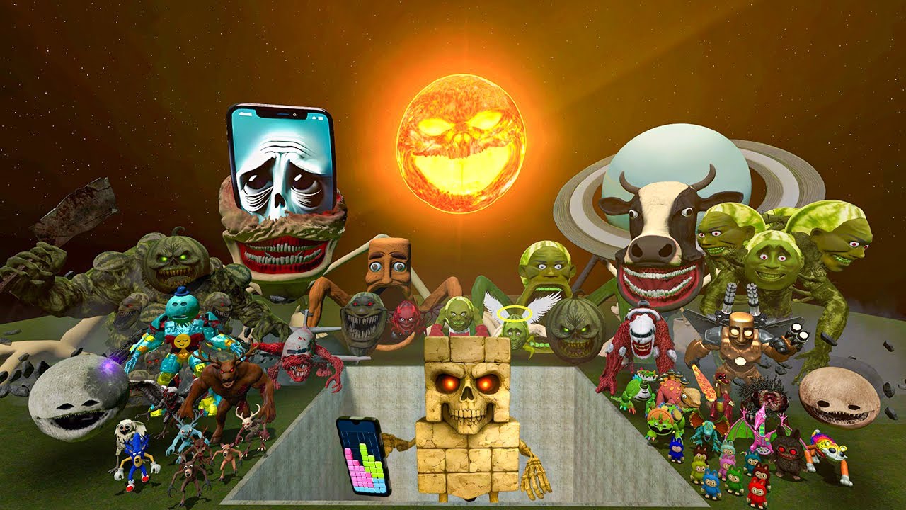 Все Монтеры против Гигантской ямы с Анпальским скелетом, итальянские мемы про мозговую гниль – Gm...