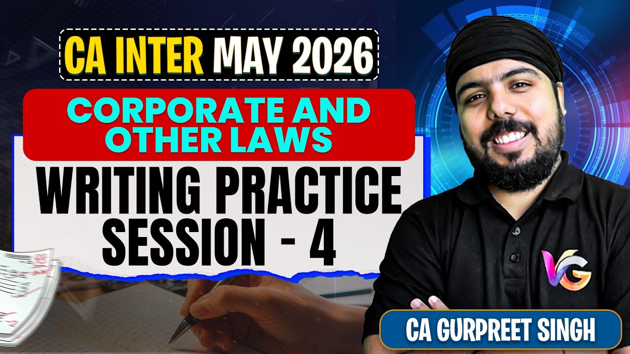 CA Inter Law Writing Practice Session #4 | CA Inter May 2026 | CA ...