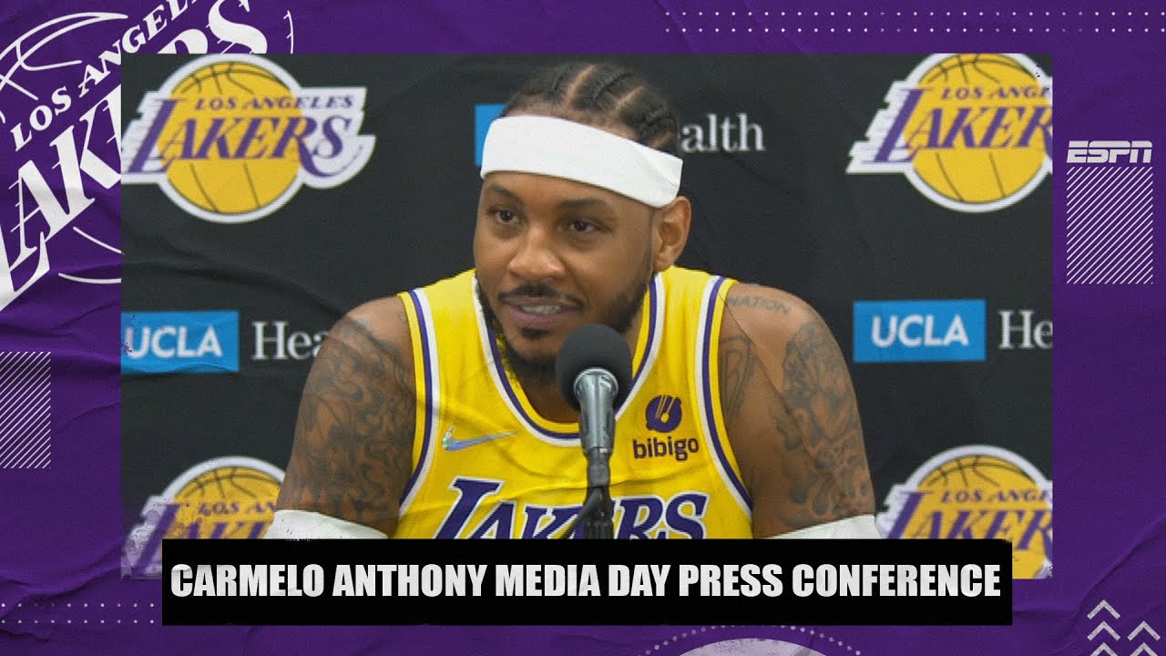 LeBron James was asked about Carmelo Anthony retiring and referred to the  LeCap memes 😂