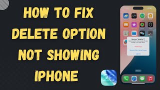 Famous Delete App Option Not Showing on iPhone? Here’s the FIX (iOS 25/26.1) Profile