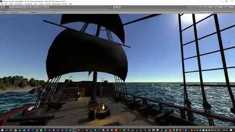 Unity Ship, lighting, rocks & cliffs, water splashes