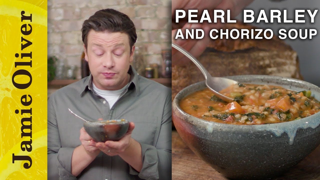 Pearl Barley and Chorizo Soup   Jamie Oliver