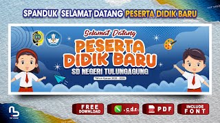 Desain Spanduk Selamat Datang Peserta Didik Baru - Banner PPDB (FREE CDR) - #nurdesigns Desain Spanduk Selamat Datang Peserta Didik Baru - Banner PPDB (FREE CDR) - #nurdesigns