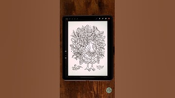 How to color a COLORING PAGE in PROCREATE #Shorts