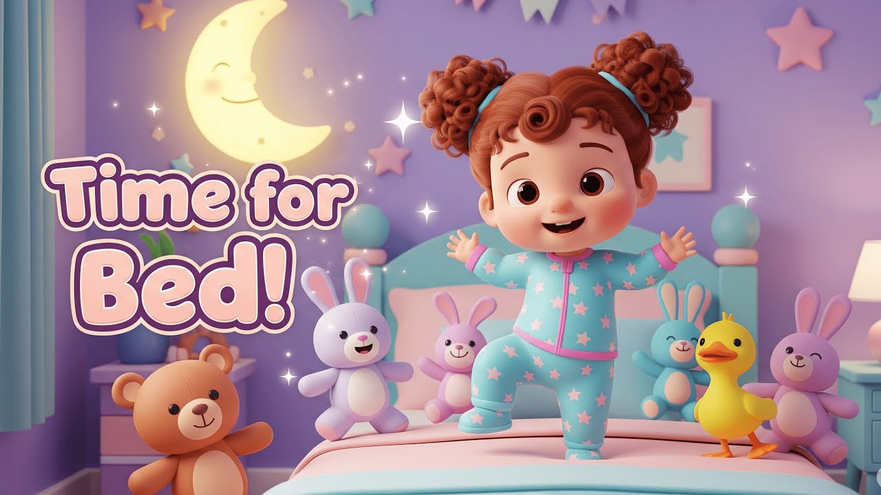Time for Bed! 💤 | Bedtime Song for Kids & Toddlers | Nursery Rhymes & Sleep Music by Kiddie Know-How