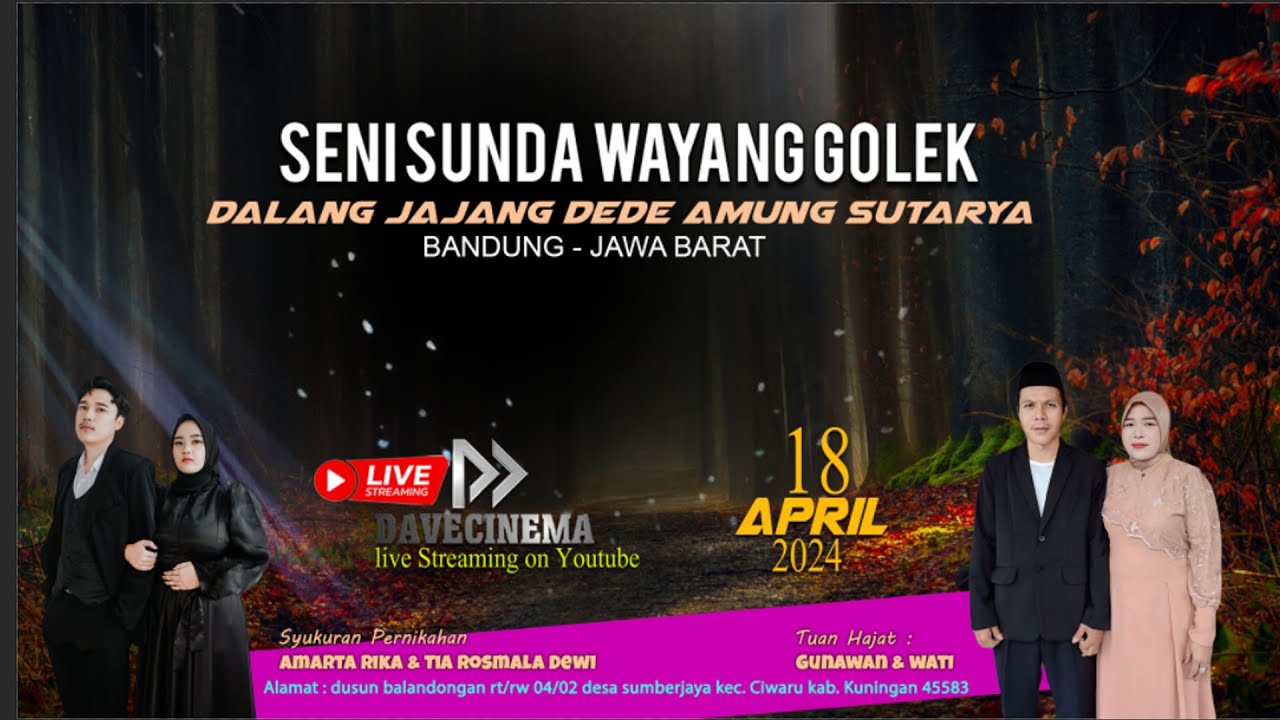 LIVE WAYANG GOLEK // KI DALANG JAJANG DEDE AMUNG SUTARYA // SUMBERJAYA 18 APRIL 2024