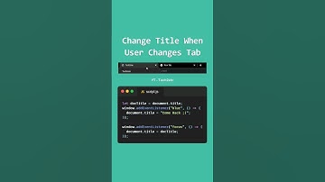 change title on exit ~ Javascript tricks #shorts #javascript #viral #html
