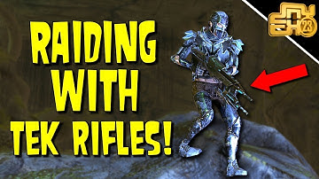 RAIDING CAVES WITH TEK RIFLES!! - ARK CRAZY PVP SERVER EP S4 EP2