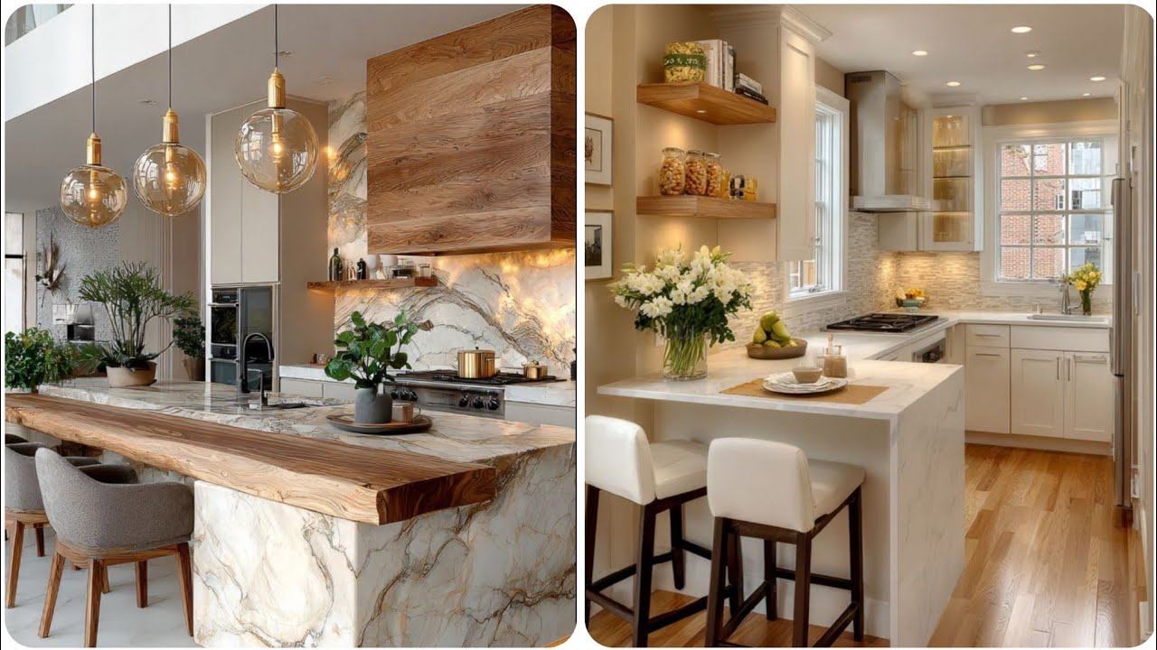 Красивые идеи оформления маленькой кухни: минималистичные идеи декора кухни #маленькаякухня #кухня